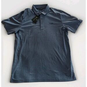 Travis Mathew Zinna‎ 2.0 Golf Polo Corona Beer Logo Men's XL Blue Striped